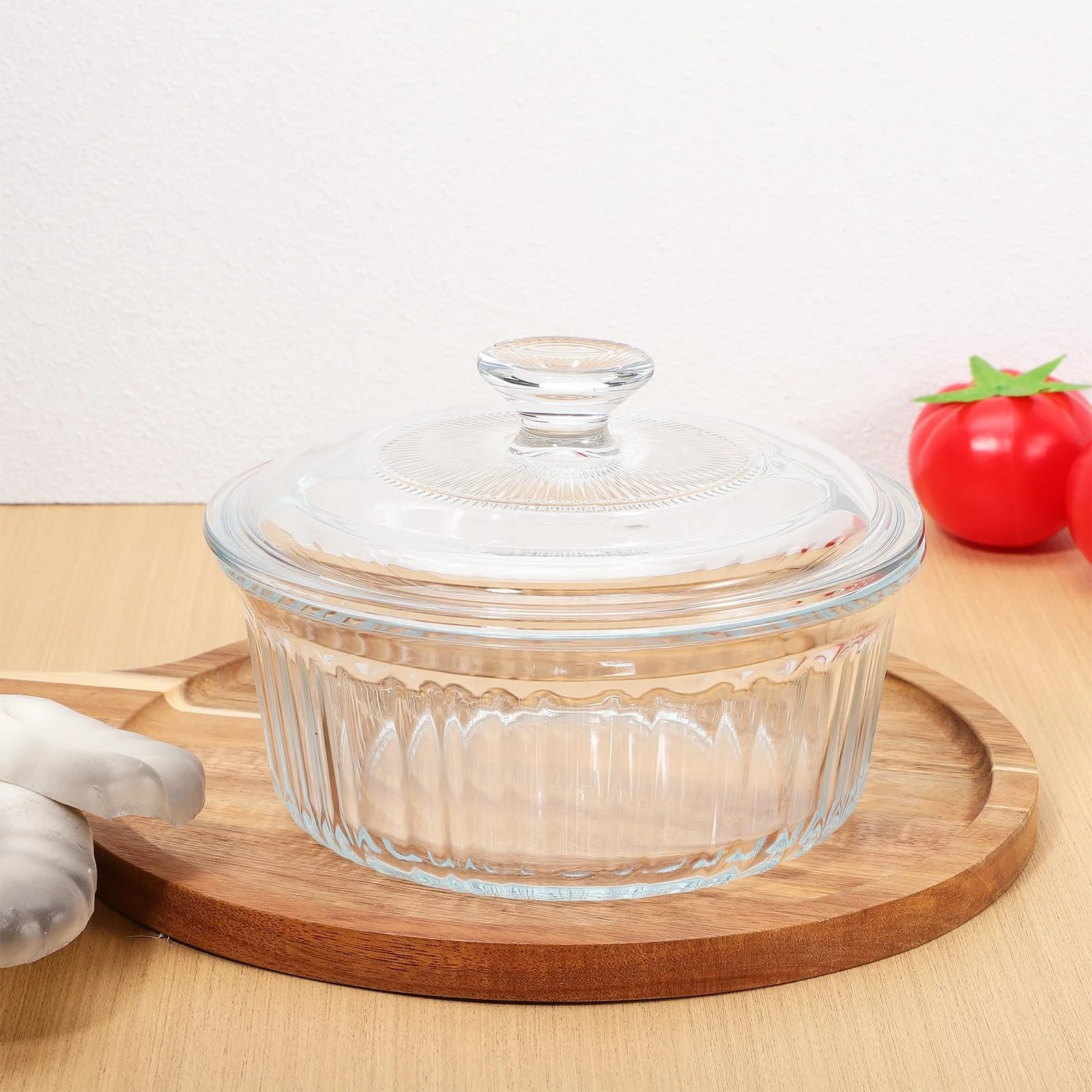 Кастрюля стеклянная LIFKOME круглая с крышкой, термостойкая, боросиликатное стекло, фото №4 Кастрюля стеклянная LIFKOME круглая с крышкой, термостойкая, боросиликатное стекло, фото №4