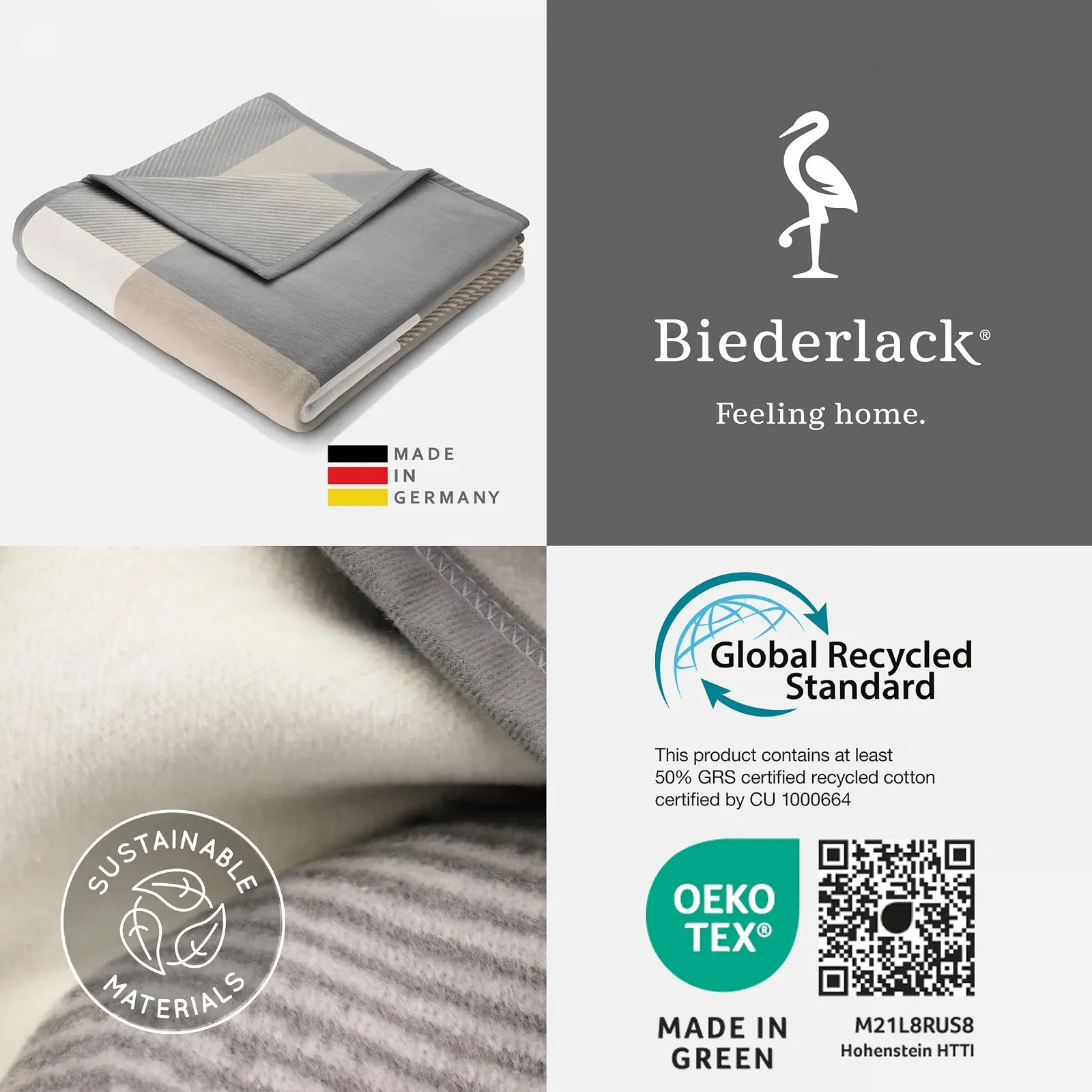 Покривало Biederlack М'яка Покривало Fluffy зроблено в Німеччині, фото №7