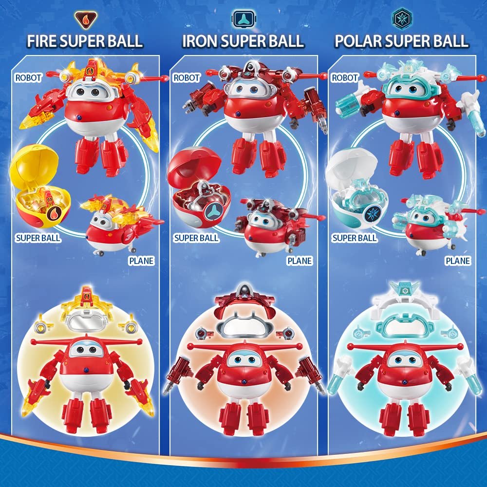Трансформер Super Wings Iron Jet 12.7 см, красный, фото №3
