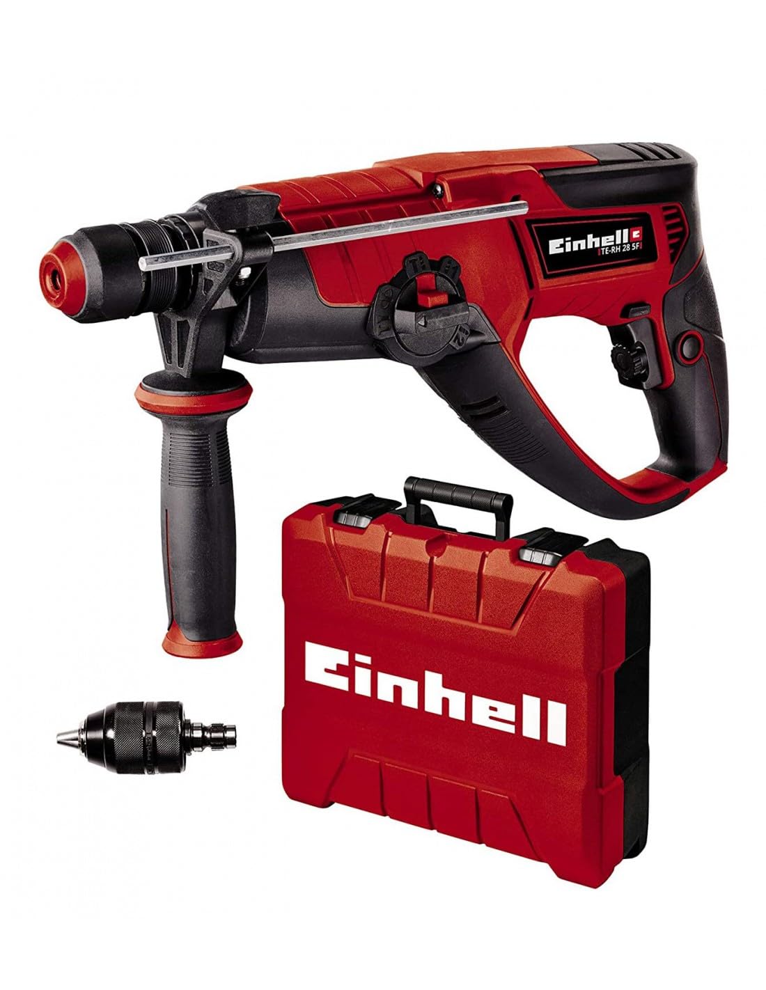 Перфоратор Einhell TE-RH 28 5F (950 Вт, Частота ударов 4,500/мин, Непрерывная работа, Пневматический ударный механизм, Держатель инструмента SDS Plus, Электроника скорости, Ограничитель глубины сверления из металла, Включает E-Box), фото №1