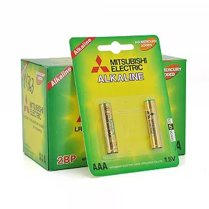 Батарея алкальна MITSUBISHI 1.5V AAA/LR03, 2pcs/card, 24pcs/inner box 288pcs/ctn - Фото 1