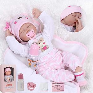 Кукла ZIYIUI Reborn Baby 22 Inch Lifelike Girl 55 см Реалистичная Мягкий винил Силикон Reborn Dolls Newborn Baby Toy Gift - Фото 1
