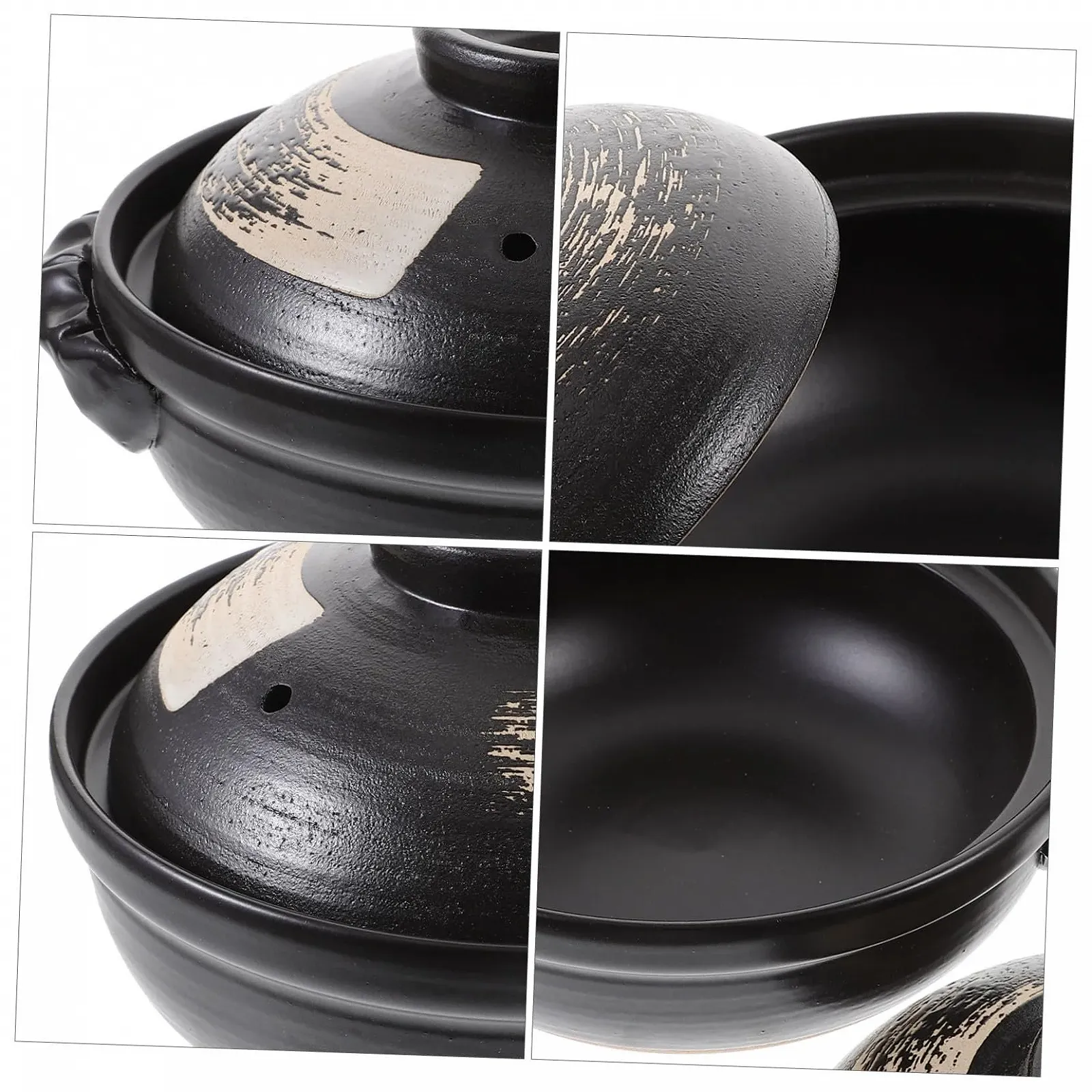 Каструля для запікання керамічна з кришкою кольорова жаростійка 500 мл, фото №4