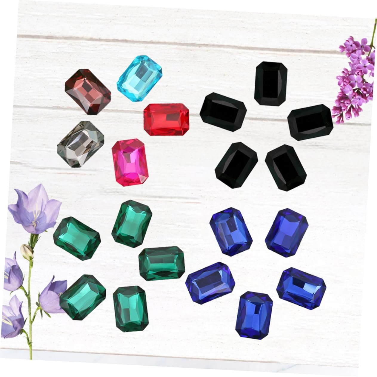 Стразы Восьмиугольные Разноцветные 50 шт., фото №4