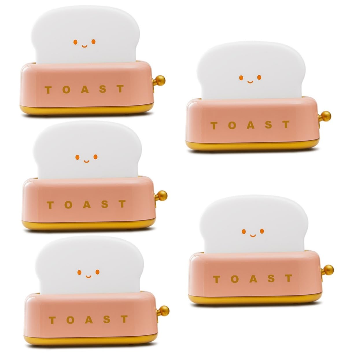 Лампа Housoutil Toaster Cute Toast LED Night Lamp Dimmable Timer Bread Light ABS, фото №1