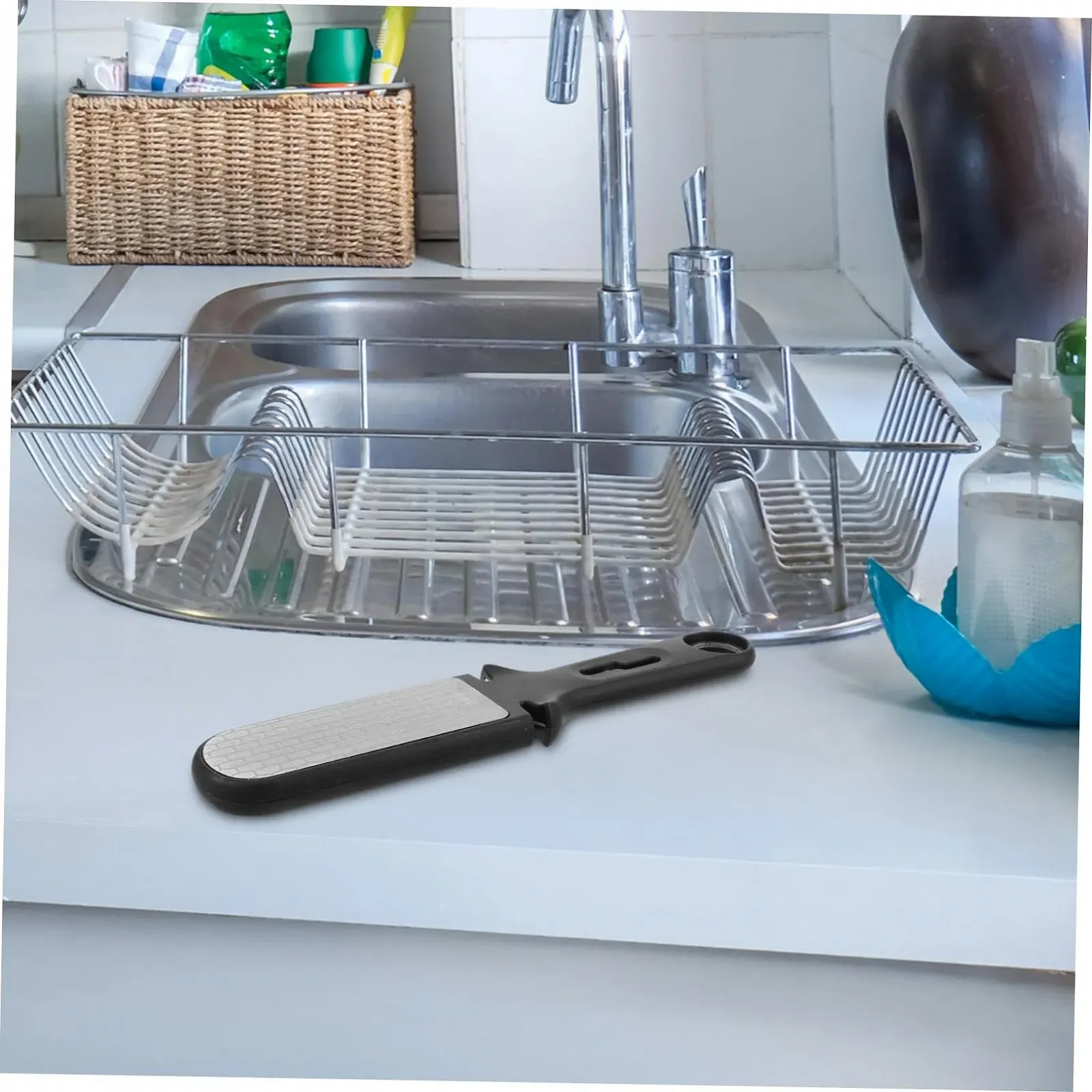 Точилка для ножів VALICLUD багатофункціональна з нержавіючої сталі з ергономічною ручкою портативна, фото №7