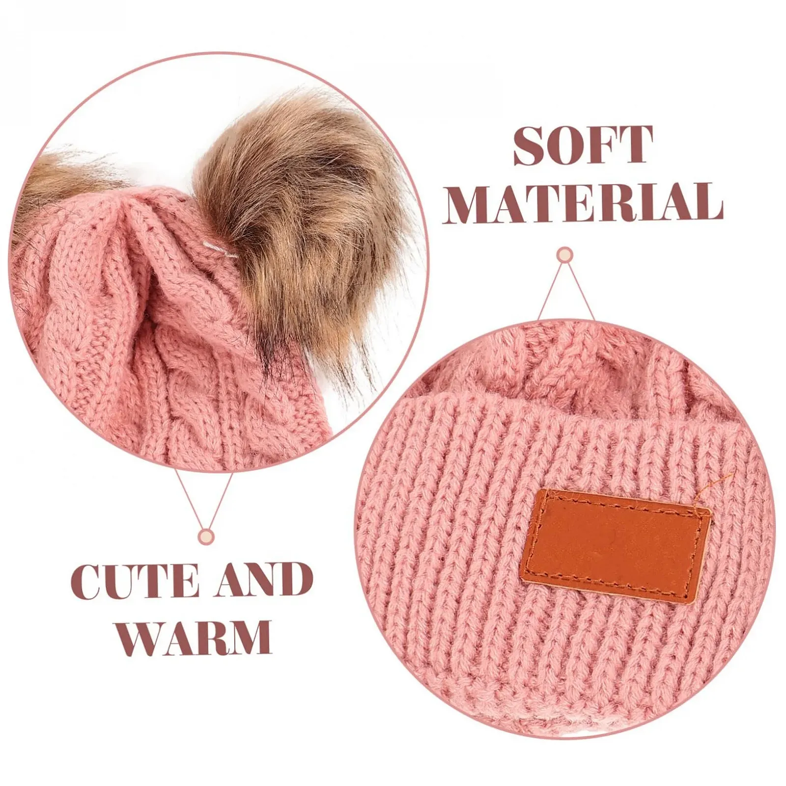 Шапка з двома помпонами PACKOVE, фото №2