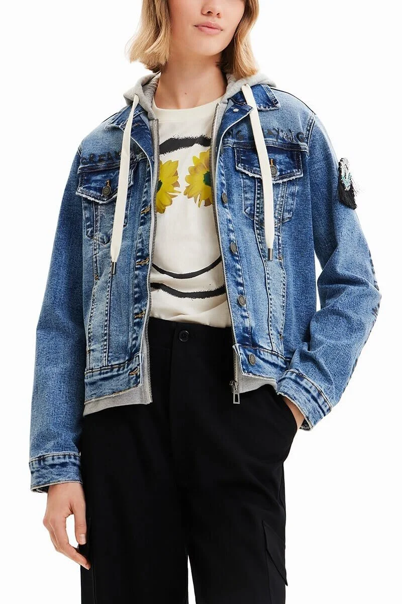 Жіноча Джинсова Куртка Desigual Chaq_Marilina Середній Денім, фото №2