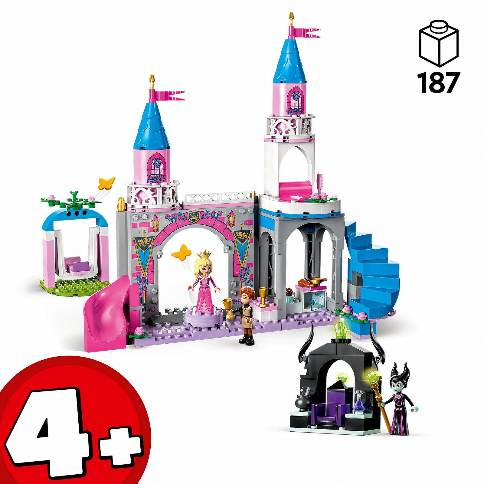 Іграшковий набір LEGO Disney Princess Замок Аврори для збірки з фігурками Сплячої Красуні, Принца Філіпа та Малефісенти від 4 років 43211, фото №2