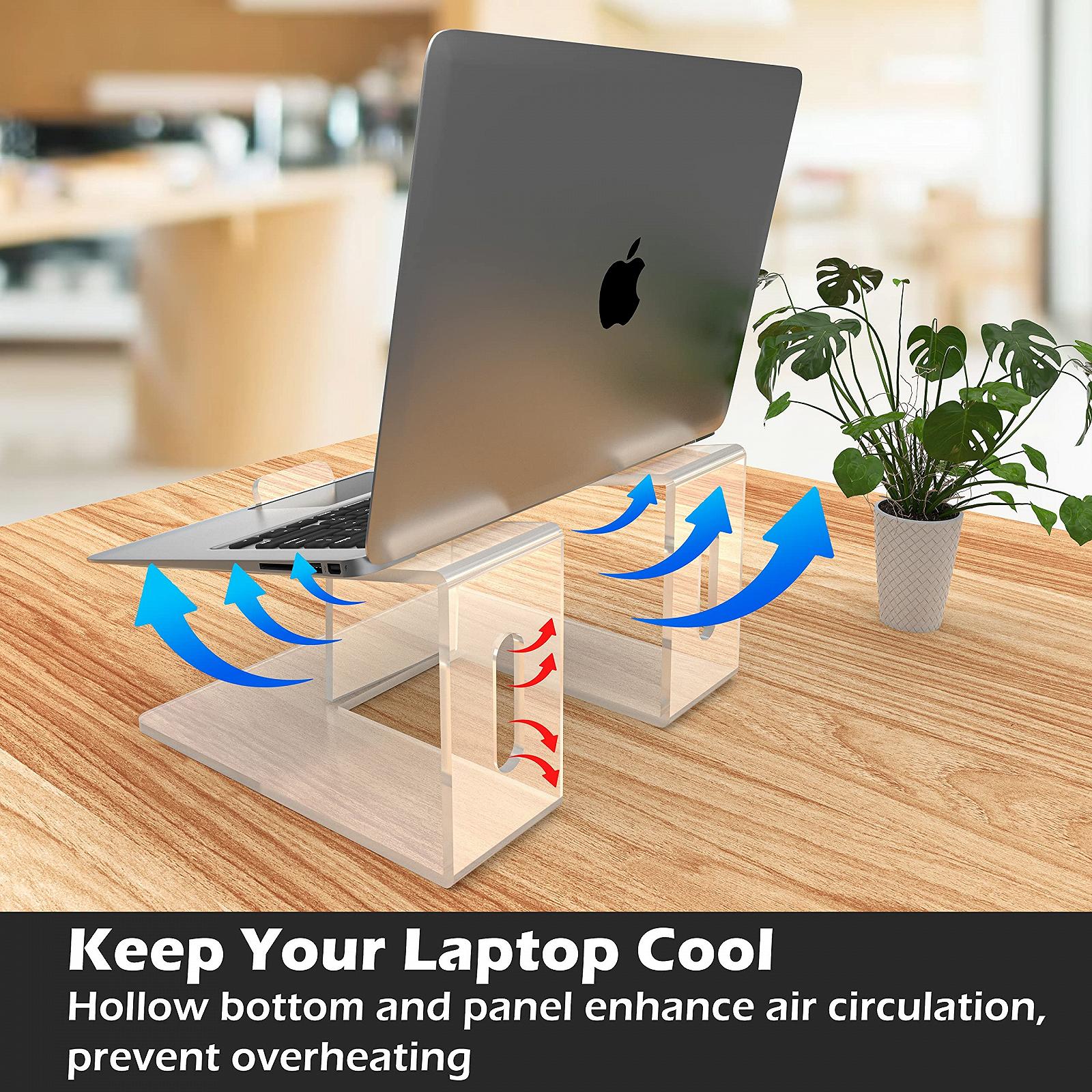 Подставка для ноутбука Kamehame Акриловая Подставка для ноутбука Эргономичная Подставка для ноутбука для стола Подставка для ноутбука для всех ноутбуков 10-15.6 дюймов, фото №4