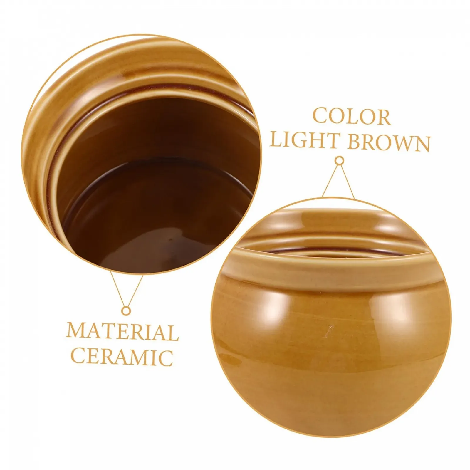 Каструля-керол PRETYZOOM керамічна з кришкою мала для супу та каші, фото №2