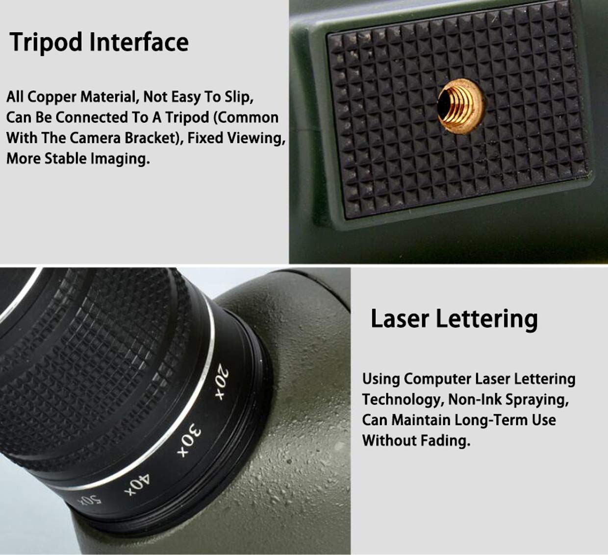 Монокулярний телескоп Super Telephoto Zoom 20-60x60 Водонепроникний з адаптером для смартфону і штативом для спостереження за птахами, фото №5 Монокулярний телескоп Super Telephoto Zoom 20-60x60 Водонепроникний з адаптером для смартфону і штативом для спостереження за птахами, фото №5