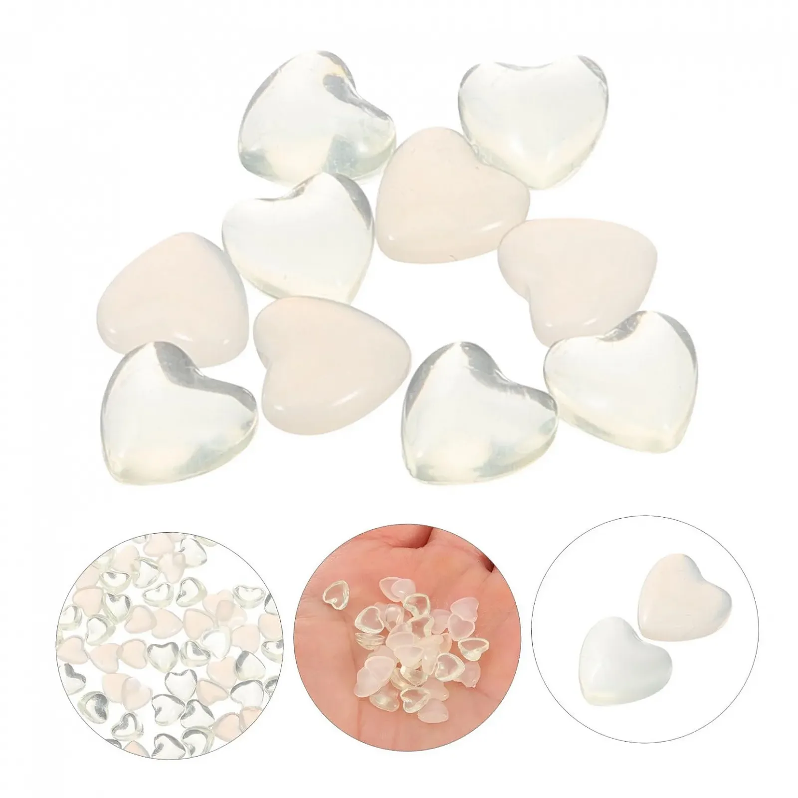 Украшения для ногтей Форма Сердца 100 шт. Блестящие украшения для маникюра, фото №6