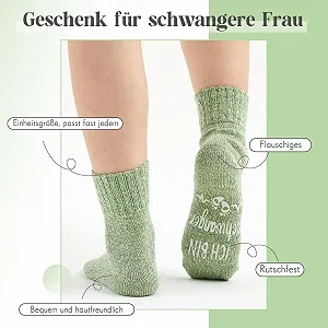 Носки Jadive I Am Pregnant Expectant Mum Gift Funny Gifts for Expectant Mothers Pregnant Pregnancy Announcement Christmas synthetic.ua - Фото 1