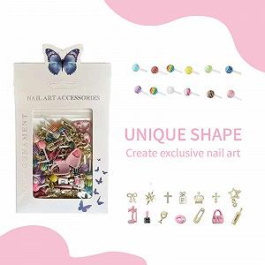 3D Декор для нігтів Мікс 76 шт (Золотий/Рожевий/Перламутровий) Набір для дизайну гелевих та акрилових нігтів з бантиками synthetic.ua - Фото 1