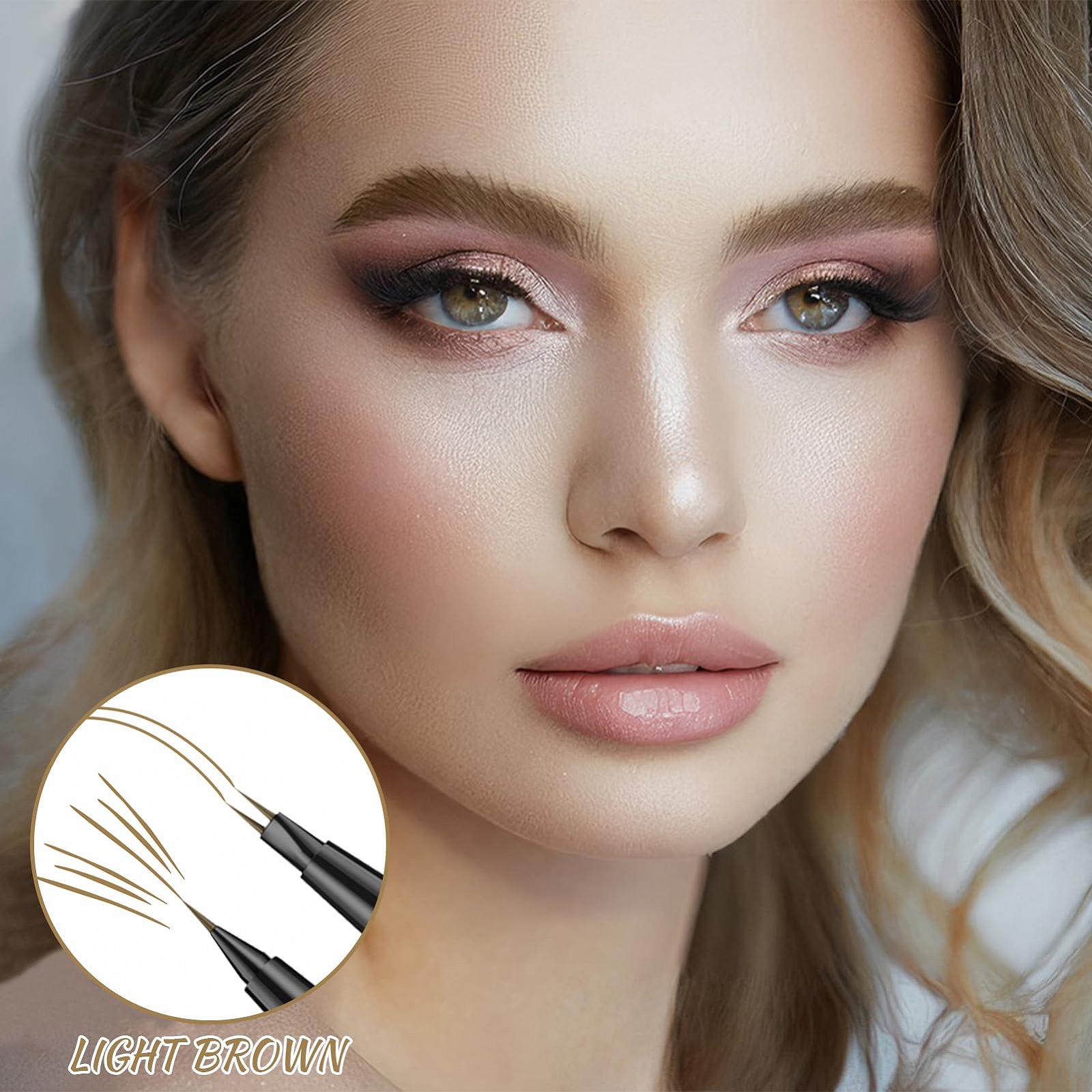 К олівець для брів 2-в-1 Micro Fork Tip Precise Brush Tip Light Brown, фото №5