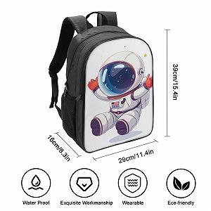 Рюкзак DPEOANEBN Astronaut 3D, Набор детский, Большие карманы, Школьный ранец, 40x28x16 см synthetic.ua - Фото 1