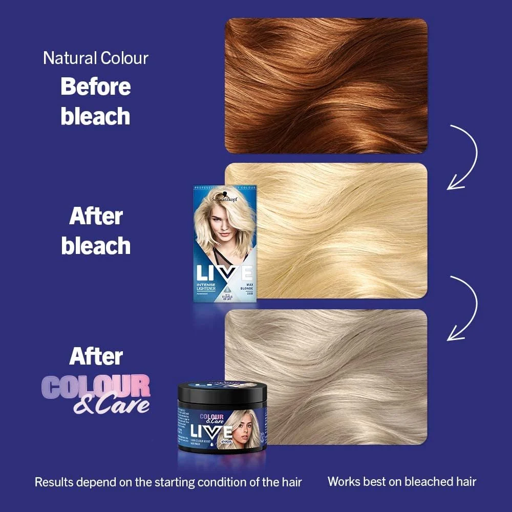 Маска для волосся Schwarzkopf LIVE Colour & Care, 5 хвилин, змивається, для світлого волосся, посилення кольору, напівперманентна срібна фарба для волосся, фото №6 Маска для волосся Schwarzkopf LIVE Colour & Care, 5 хвилин, змивається, для світлого волосся, посилення кольору, напівперманентна срібна фарба для волосся, фото №6