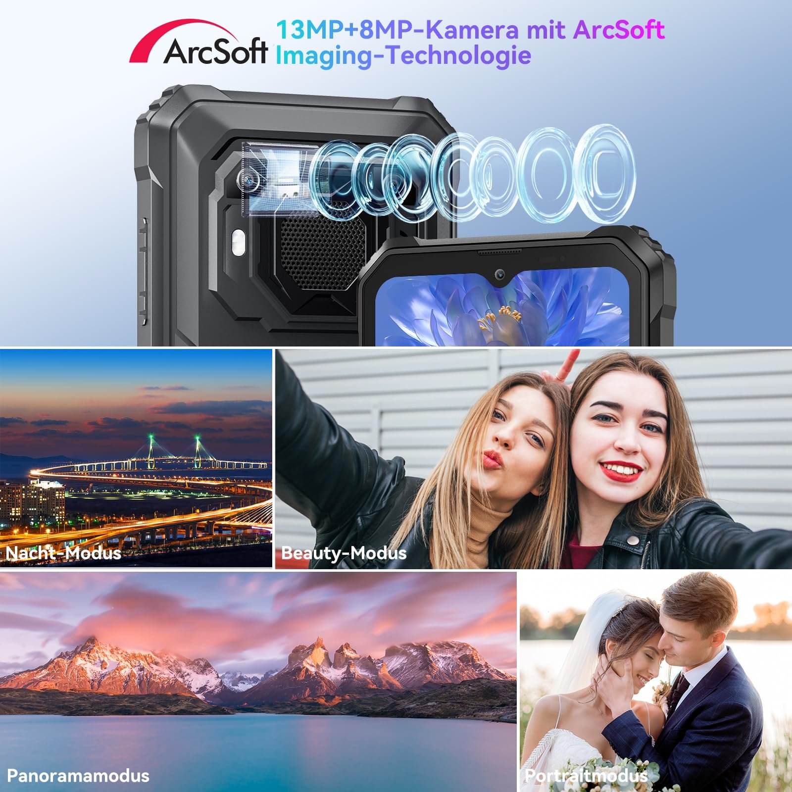 Смартфон Blackview BV6200 Pro 8/128 ГБ 13000 мАг Helio P35 6.56" HD+ 13 Мп + 8 Мп 4G Dual SIM 98 дБ Speaker, фото №7 Смартфон Blackview BV6200 Pro 8/128 ГБ 13000 мАг Helio P35 6.56" HD+ 13 Мп + 8 Мп 4G Dual SIM 98 дБ Speaker, фото №7