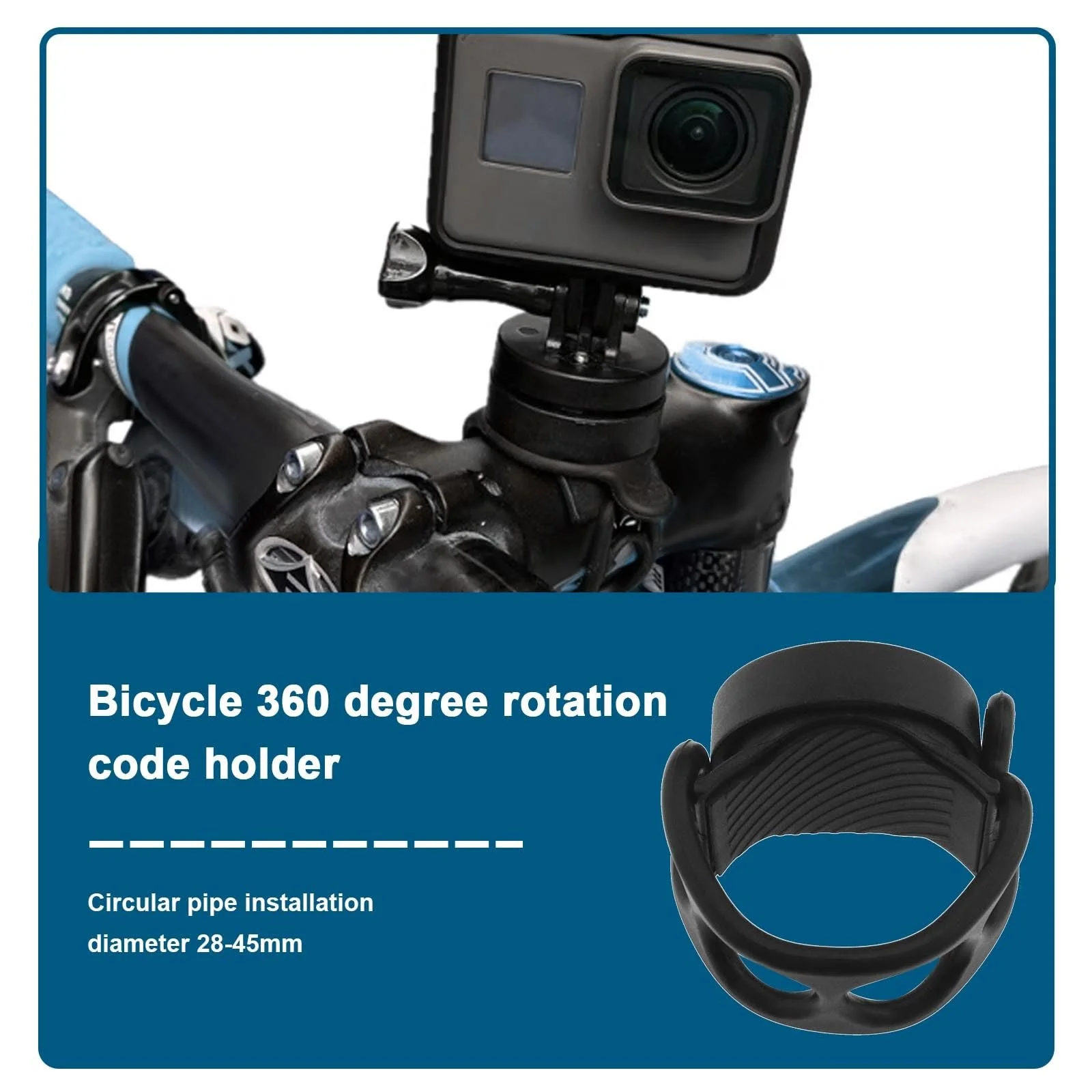 Адаптер крепления велокомпьютера 360° Rotating Compatible with Garmin Edge IGPSPORT XOSS 130 520 530 820 830 1000 1030 Plus, фото №2