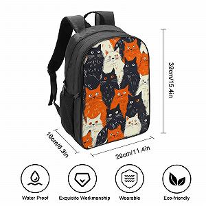 Рюкзак FPAKAKIIE Cat школьный 40x28x16см synthetic.ua - Фото 1