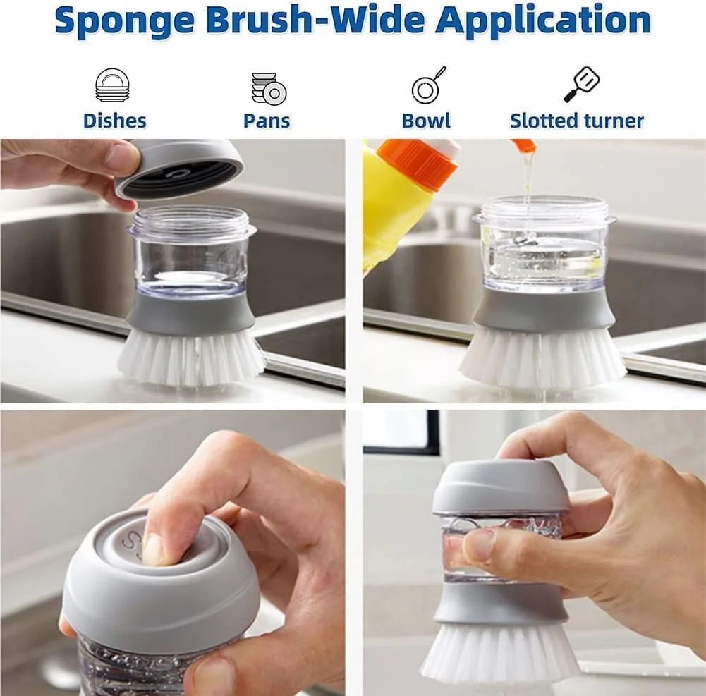Щітка для миття посуду Soap Dispenser Stand and Drip Tray, фото №2