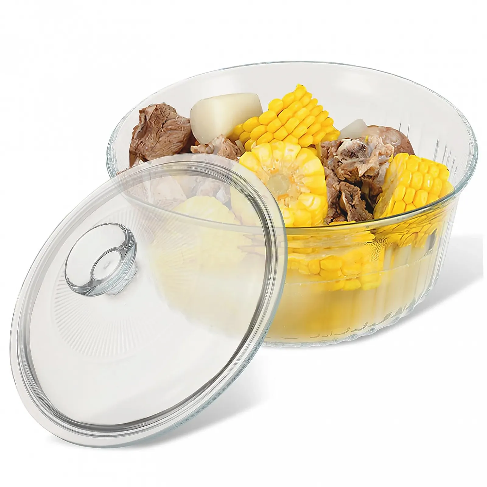 Форма SOLUSTRE Боросилікатне скло З кришкою Кругла Прозора, фото №1