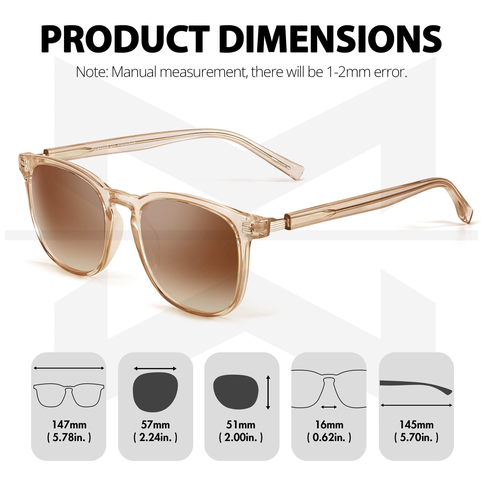 Сонцезахисні окуляри (2 шт. в упаковці) Myiaur Поляризовані UV400, фото №4 Сонцезахисні окуляри (2 шт. в упаковці) Myiaur Поляризовані UV400, фото №4