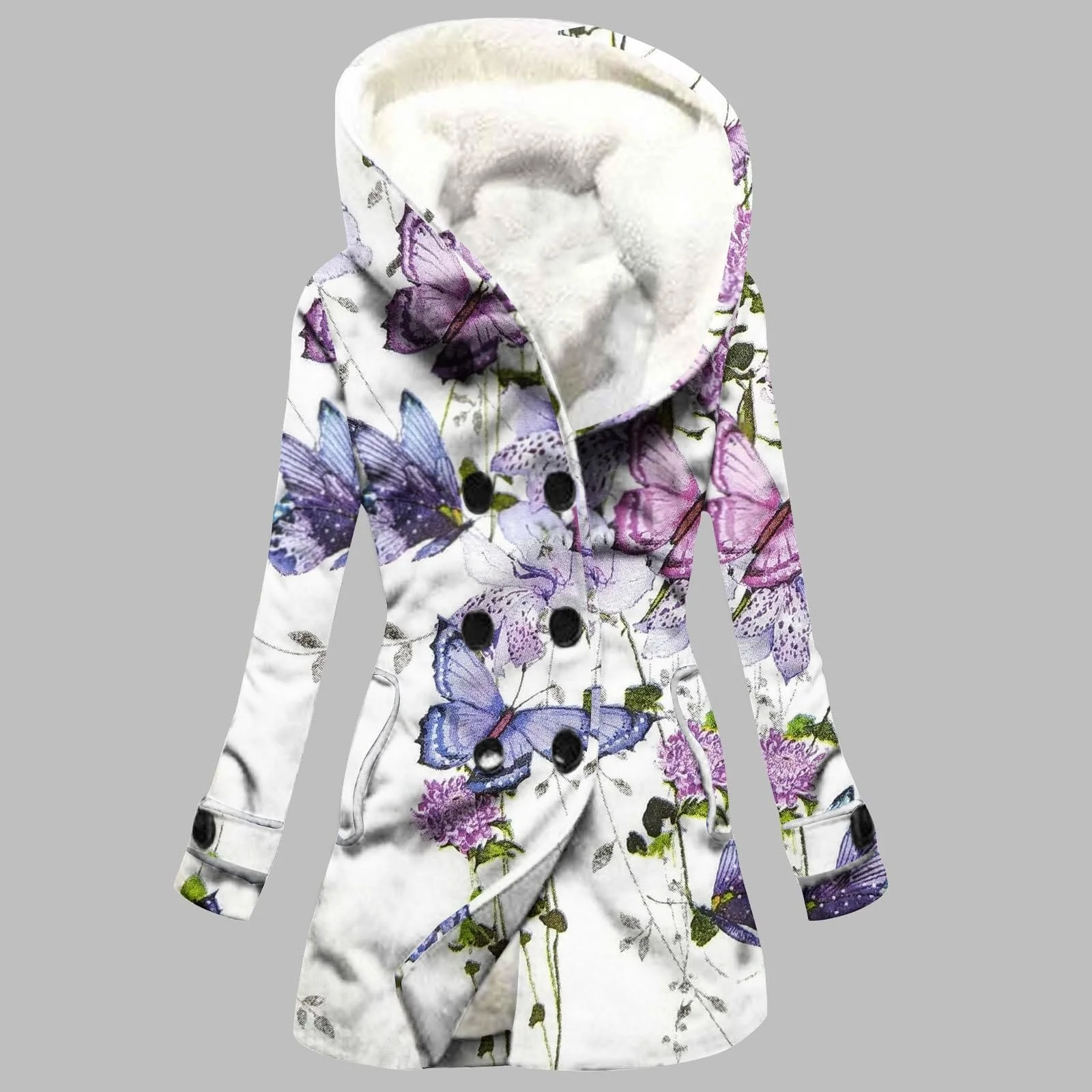 Куртка EMATOP зимняя женская длинная теплая на флисе, фото №3