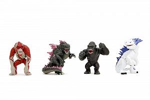 Набор фигурок Jada Toys Godzilla x Kong (Godzilla, King Kong, Shimo, Skar King) - 4 коллекционные фигурки MonsterVerse из металла, каждая 6,5 см, Wave 1 synthetic.ua - Фото 1