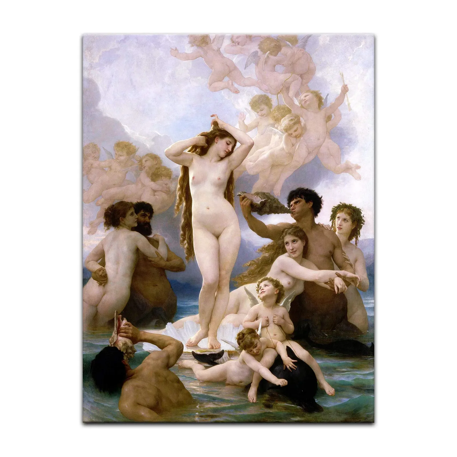 Картина на полотні Bilderdepot24 William-Adolphe Bouguereau Birth of Venus 50 x 70 см 181049, фото №2 Картина на полотні Bilderdepot24 William-Adolphe Bouguereau Birth of Venus 50 x 70 см 181049, фото №2