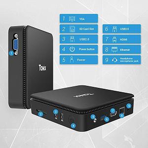 Міні ПК TaNix TX85 / Intel Atom X5-Z8350 / RAM 4GB / eMMC 64GB / HDMI / LAN / Wi-Fi 5 / Bluetooth 4.2 / Windows 10 / Чорний synthetic.ua - Фото 1