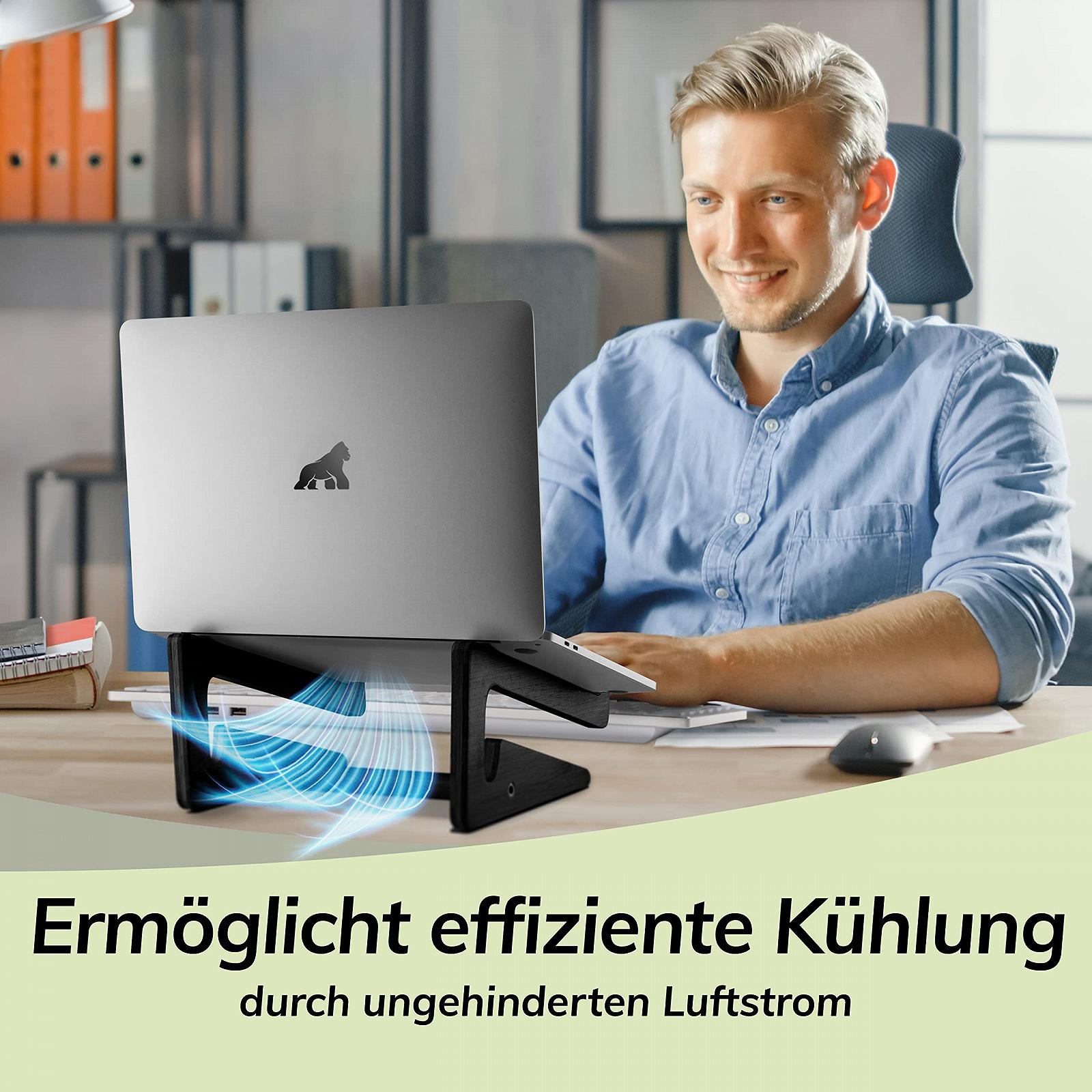 Підставка для ноутбука Bamboo, Ергономічний універсальний, сумісний з 10-15 дюймів, фото №4