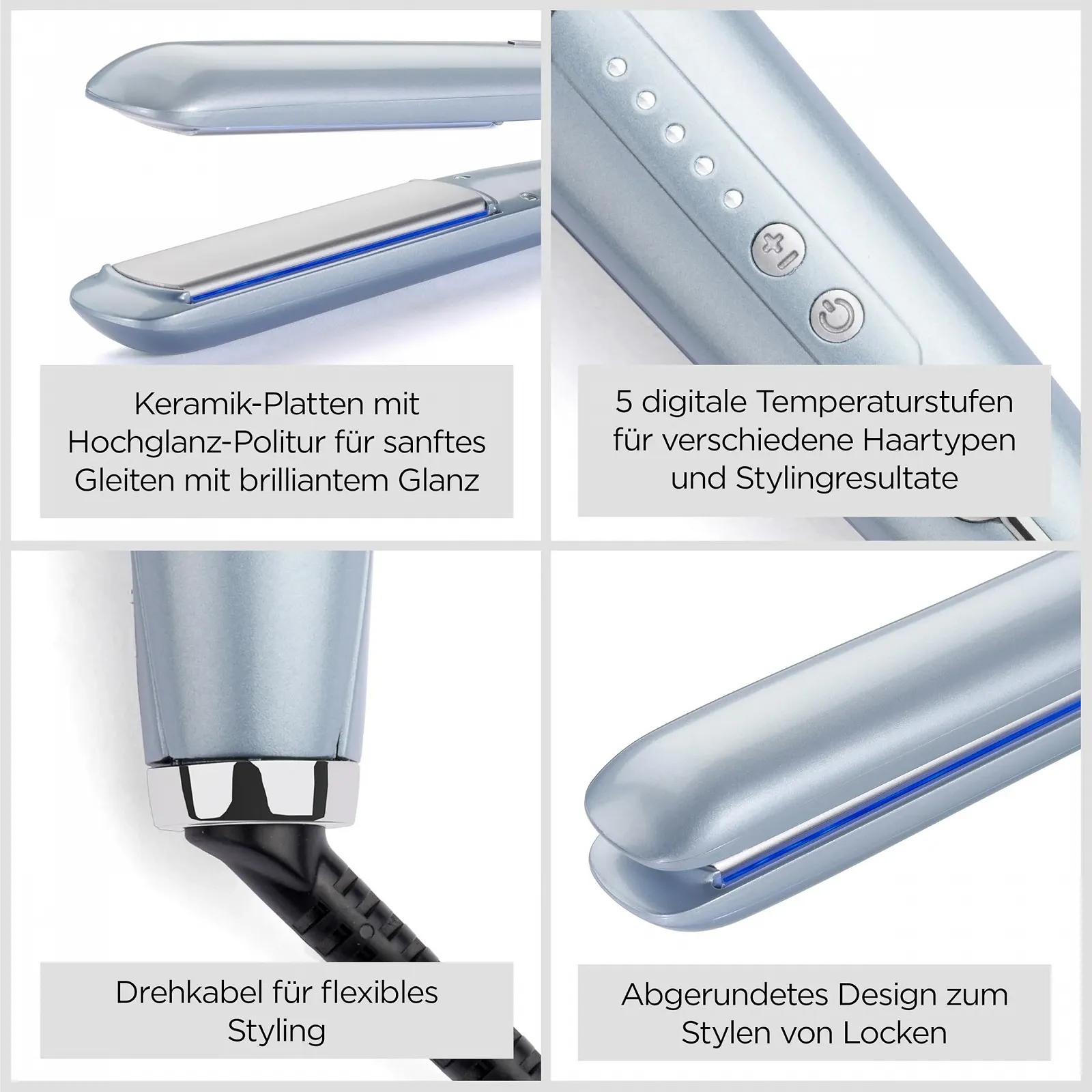 Выпрямитель для волос BaByliss Hydro Fusion ST573E 5 температурных режимов Голубой, фото №5 Выпрямитель для волос BaByliss Hydro Fusion ST573E 5 температурных режимов Голубой, фото №5