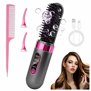 Щетка-выпрямитель Styling Brush Wireless 4 уровня нагрева аккумуляторная портативная - Фото 1