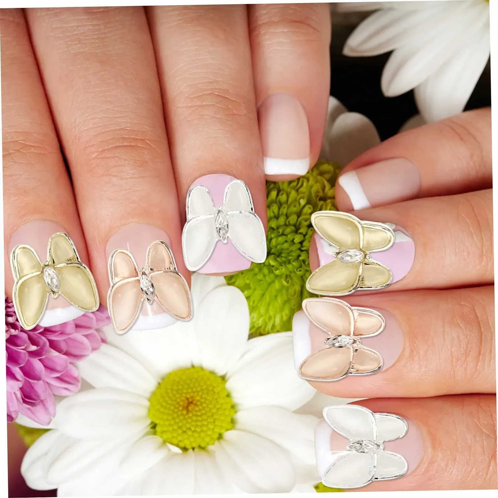 Украшение для ногтей Healeved, 2 шт, шик, с цирконовыми бабочками, розовое золото и платина, для творческого дизайна ногтей и ювелирных изделий, фото №9 Украшение для ногтей Healeved, 2 шт, шик, с цирконовыми бабочками, розовое золото и платина, для творческого дизайна ногтей и ювелирных изделий, фото №9