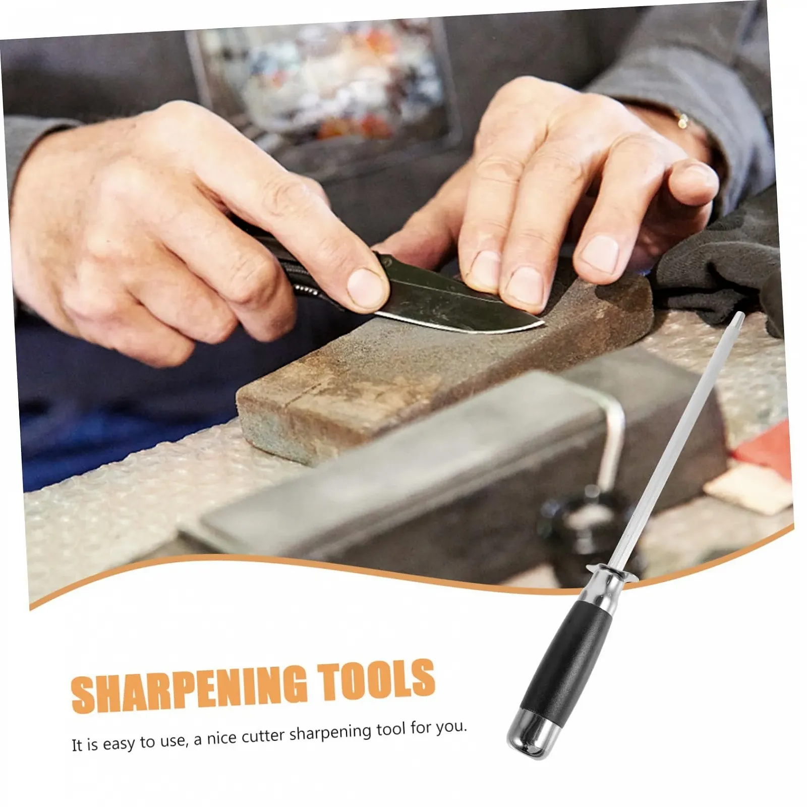 Мусат Ipetboom нержавеющая сталь эргономичная ручка закругленные углы серебристый, фото №4