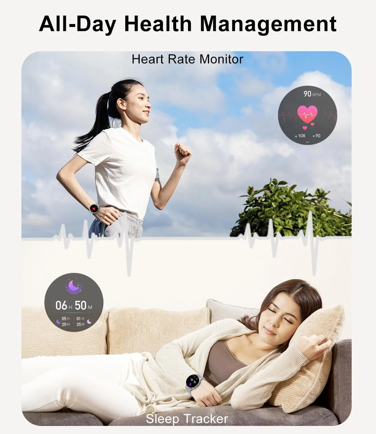 Смарт-часы Женские Fitonme 1.39 дюйма IP67 Водонепроницаемые, фото №5 Смарт-часы Женские Fitonme 1.39 дюйма IP67 Водонепроницаемые, фото №5