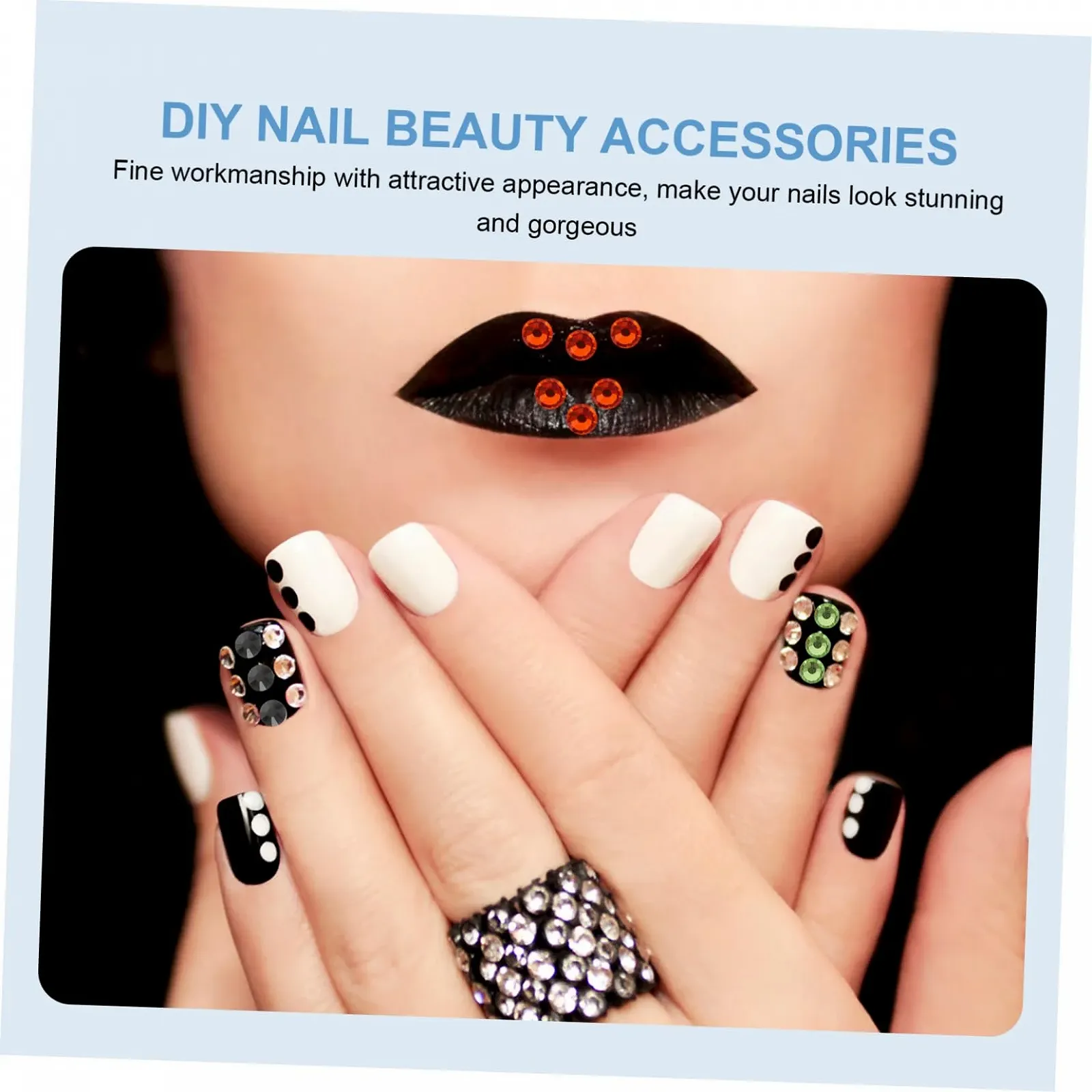 Украшения для ногтей FRCOLOR 3 набора Плоские стеклянные стразы для проектов Маникюрные ювелирные изделия, фото №6