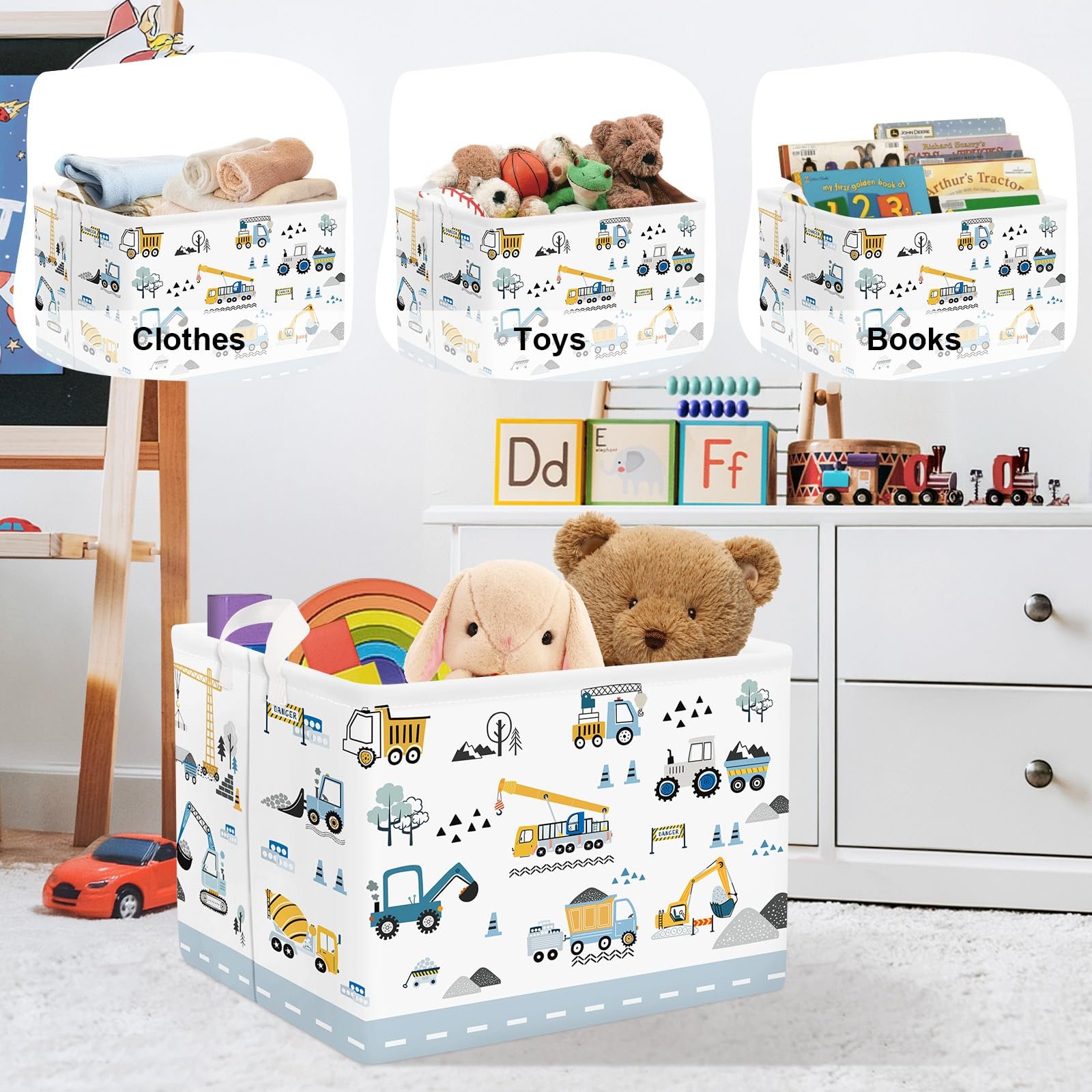 Корзина HUUMONSS для детской, складная, для мальчиков, большая, 36 л, фото №5