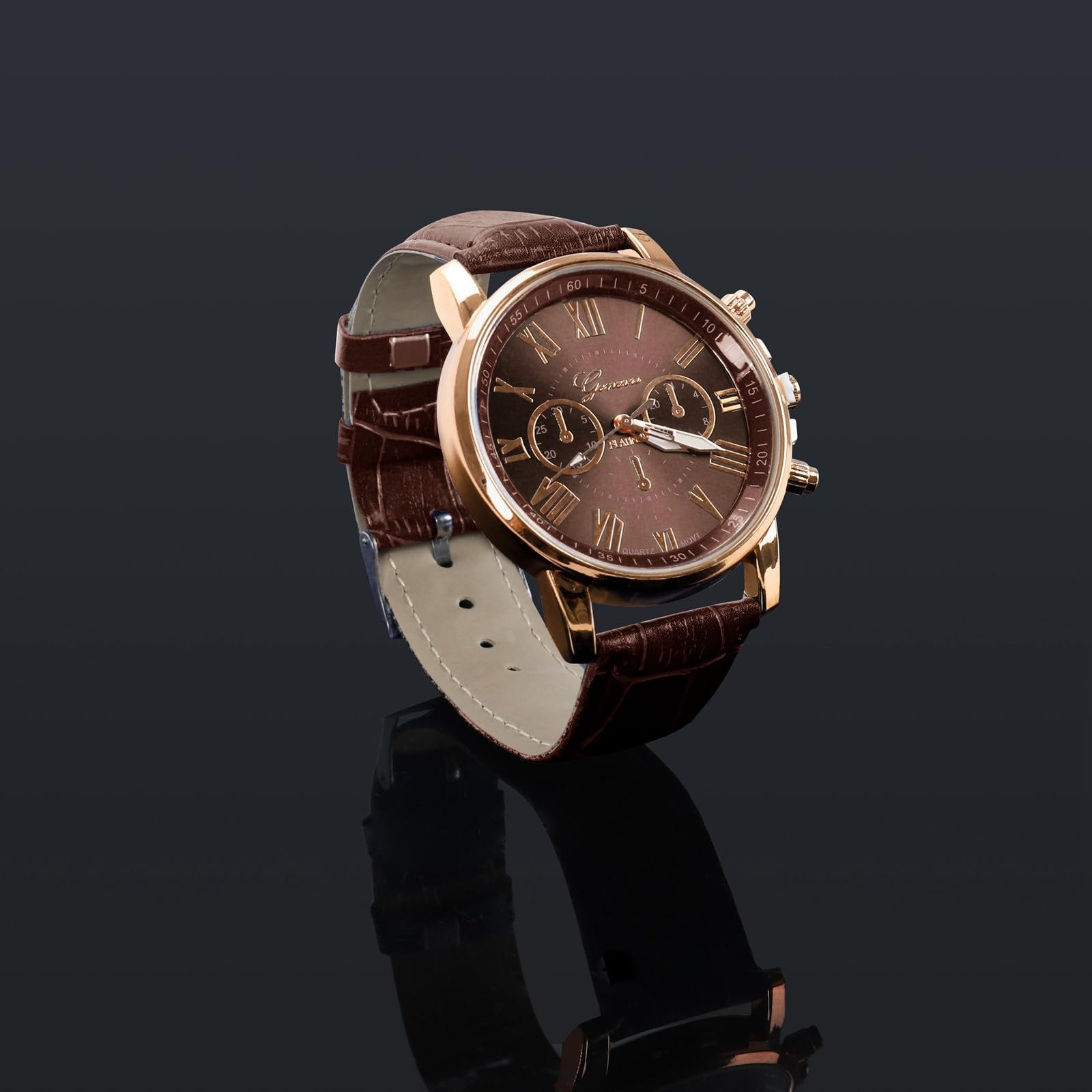 Женские аналоговые кварцевые часы Generisch с кожаным ремешком, фото №2 Женские аналоговые кварцевые часы Generisch с кожаным ремешком, фото №2