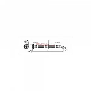 Тормозной шланг METZGER 4112199 для TOYOTA, передний мост слева - Фото 1