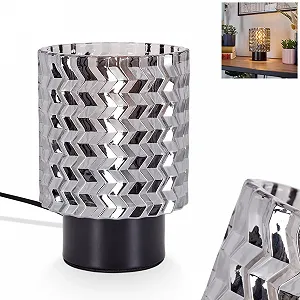 Настільна лампа Falgorosa E27 11 см Чорна/Димчаста - Фото 1