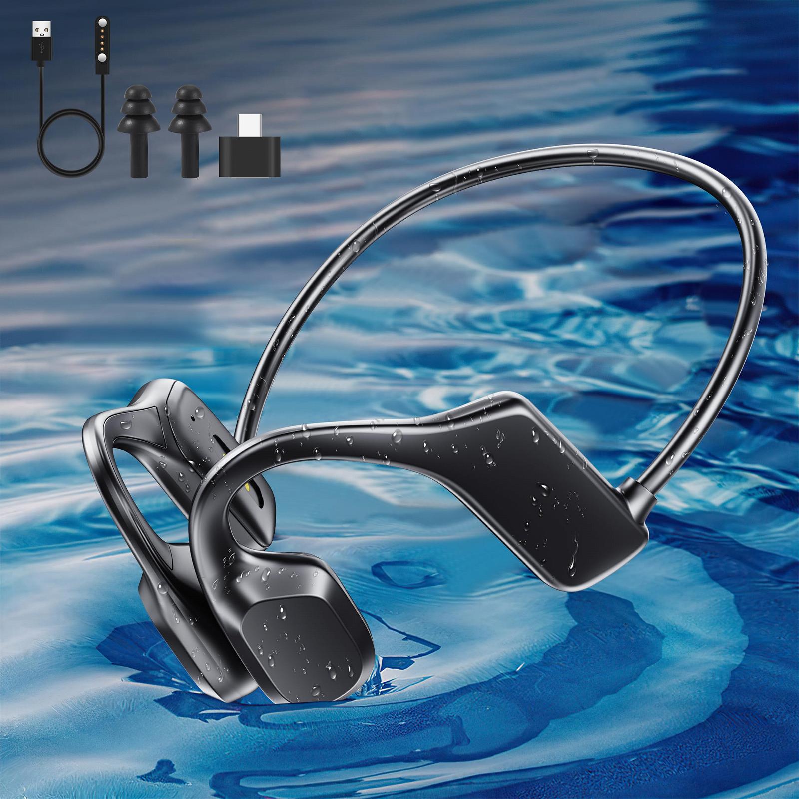 Наушники HONGNIX Bone Sound Bluetooth 5.3 Беспроводные Наушники IP68 32GB Черный, фото №1