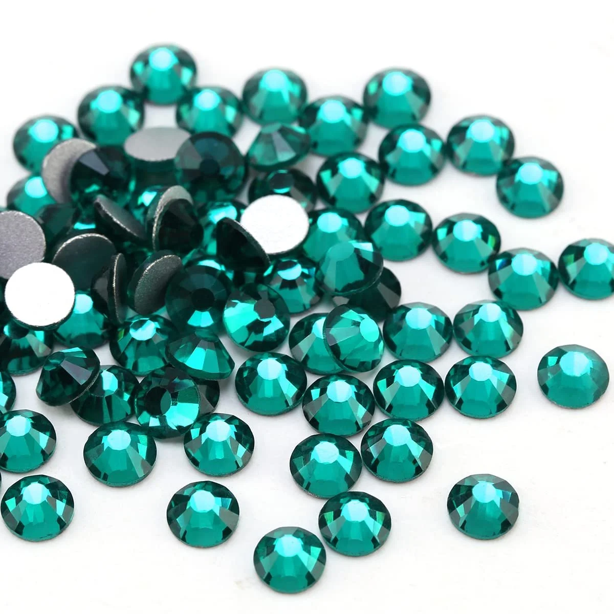 Стрази Novani SS20 Скло для нігтів, макіяжу, сумок та взуття Зелений Кубічний Цирконій, 1440 шт, фото №8