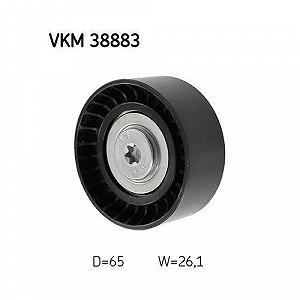 Ролик обводной/направляющий SKF VKM 38883 для поликлинового ремня, для BMW, левый верхний, средний synthetic.ua - Фото 1