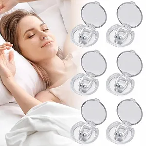 Средство от храпа (6 шт. в упаковке) Магнитная клипса для носа Премиум Легкое в использовании для лучшего дыхания и сна - Фото 1