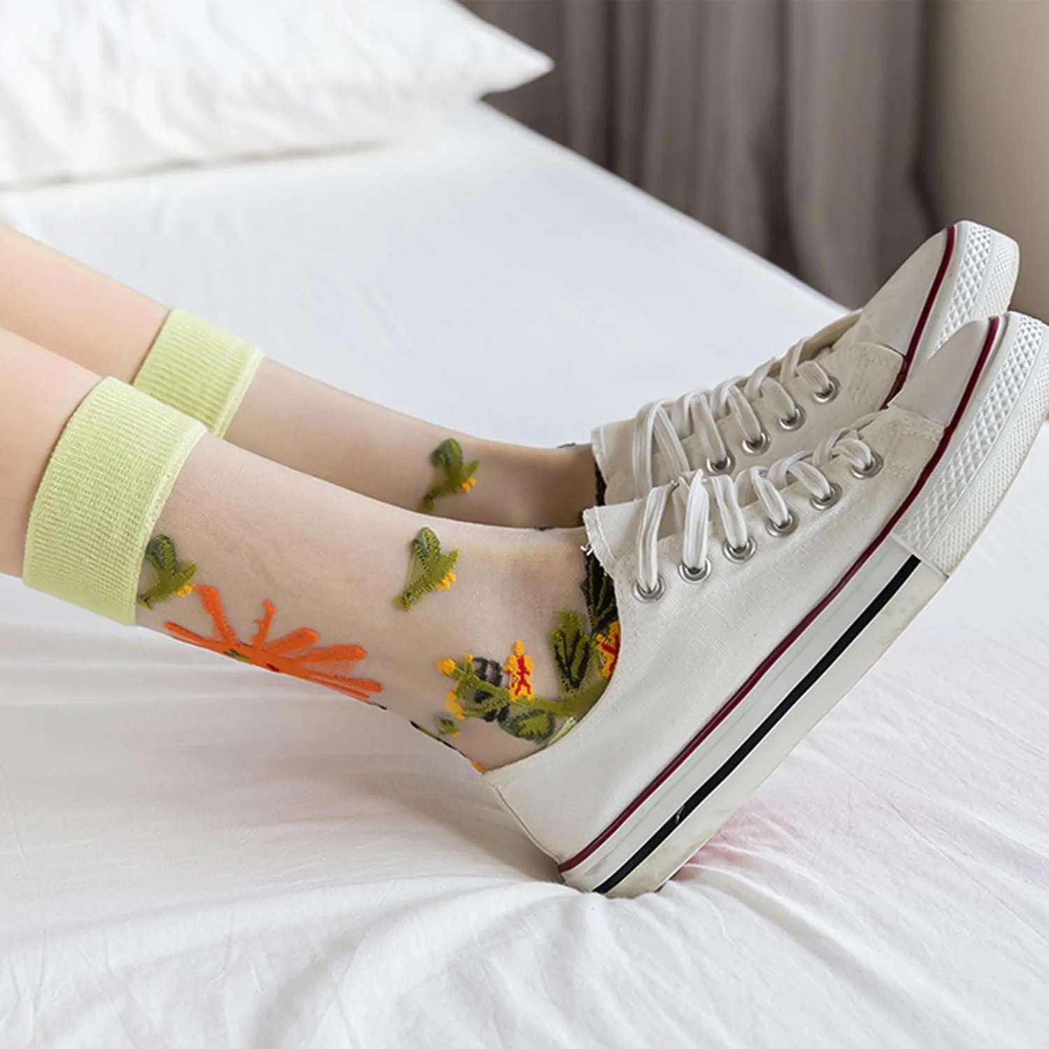 Шкарпетки з рюшами Жіночі прозорі 6 пар, фото №5 Шкарпетки з рюшами Жіночі прозорі 6 пар, фото №5