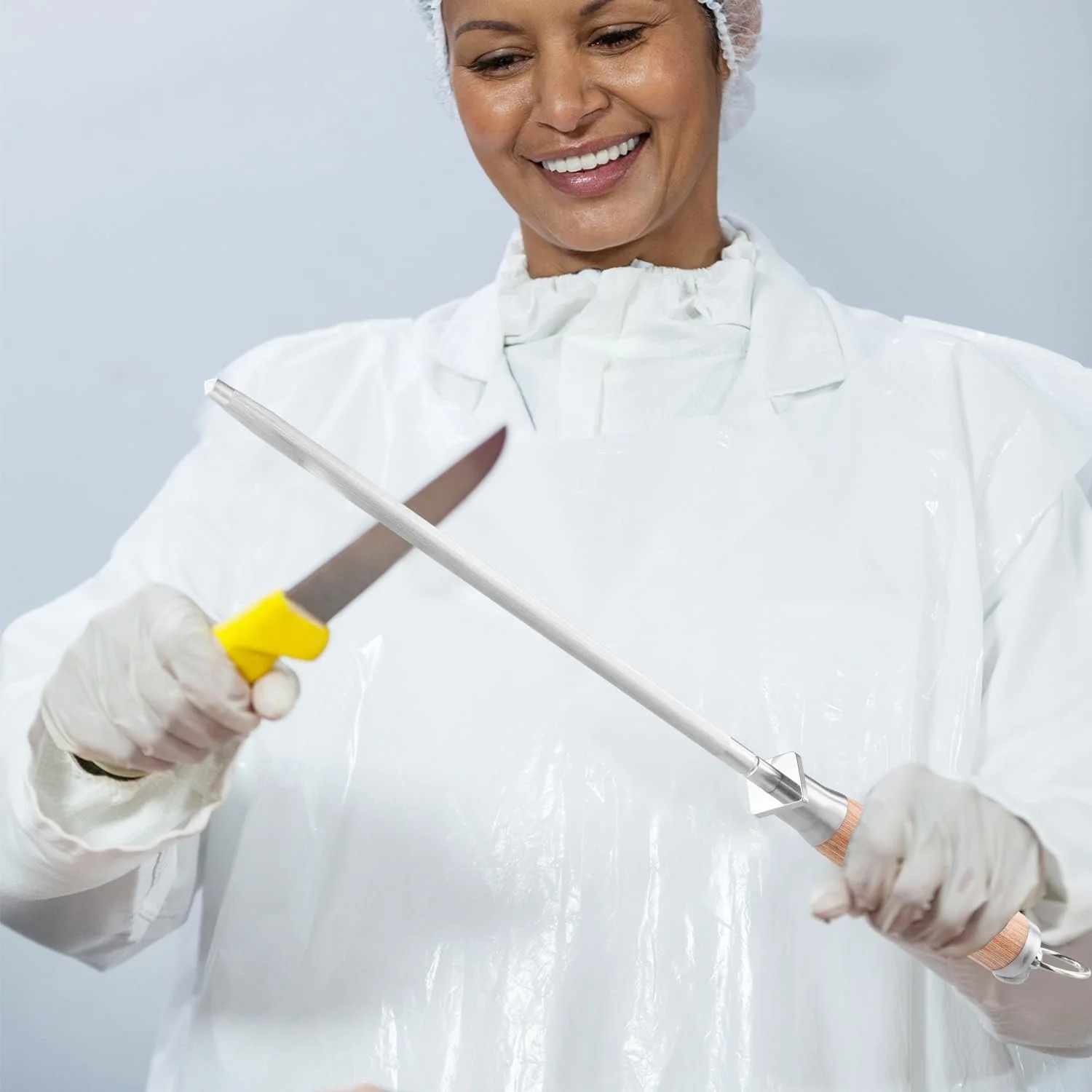 Мусат QWORK вуглецева сталь 39 см, фото №7