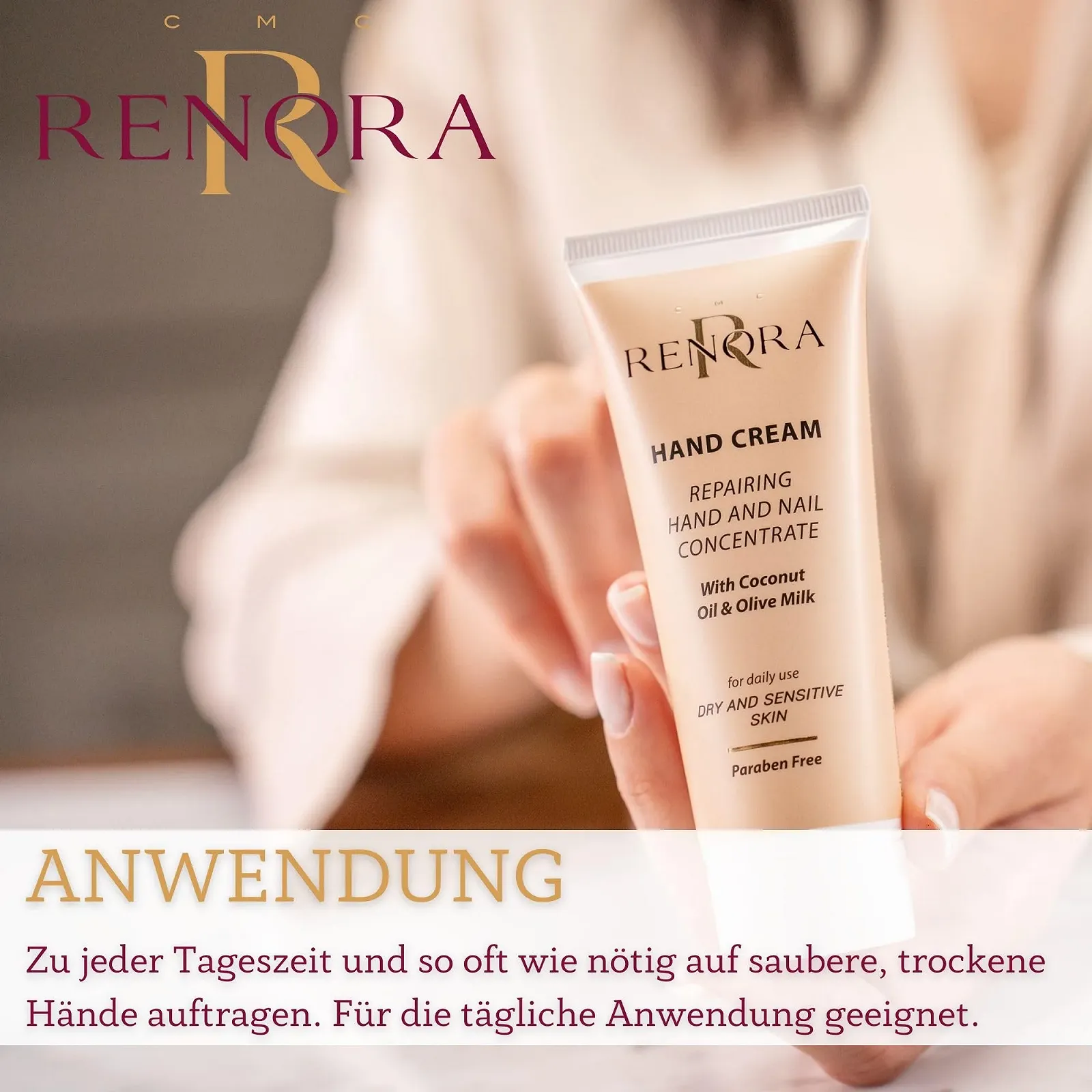 Крем для рук Renora Відновлюючий концентрат для рук та нігтів з органічним кокосовим молоком 75 мл, фото №6